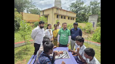 Chess park in Humnabad brings strategy to rural communities | Hubballi News